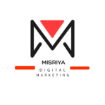 red and black modern letter m studio logo